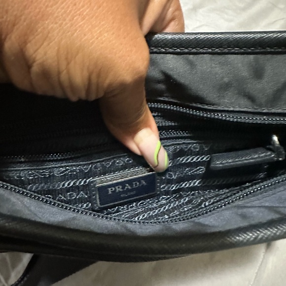 Pre Loved Prada Black Tessuto Messenger Bag by - Picture 6 of 6